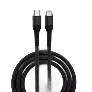 Devia - 1.5m (3A) Mesh Armour USB-C to Non-MFi Lightning Cable - Black