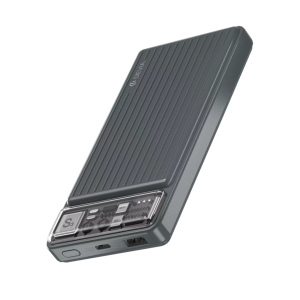 Devia - 10,000mAh Dual Port LED Indicator Mini Powerbank - Grey