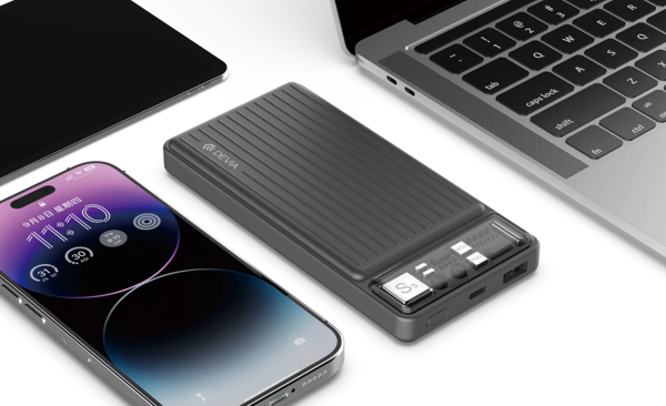Devia - 10,000mAh Dual Port LED Indicator Mini Powerbank - Grey - Image 4