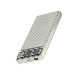 Devia - 10,000mAh Dual Port LED Indicator Mini Powerbank - Ivory