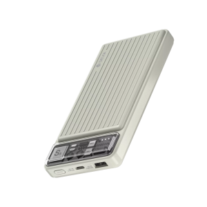 Devia - 10,000mAh Dual Port LED Indicator Mini Powerbank - Ivory