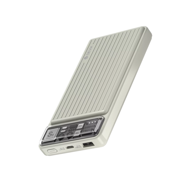 Devia - 10,000mAh Dual Port LED Indicator Mini Powerbank - Ivory