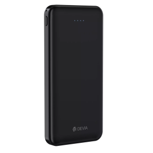 Devia - 10,000mAh Kintone Dual Port LED Indicator Powerbank - Black