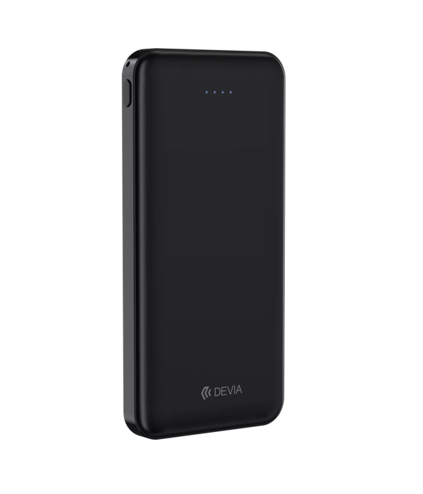 Devia - 10,000mAh Kintone Dual Port LED Indicator Powerbank - Black