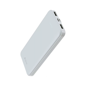Devia - 10,000mAh Kintone Dual Port LED Indicator Powerbank - White