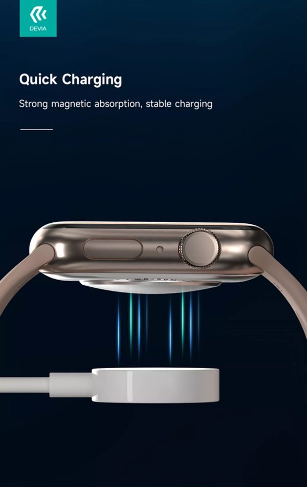 Devia - 1m (1A) USB-C to Magnetic Cable for Apple Watch - White - Image 4
