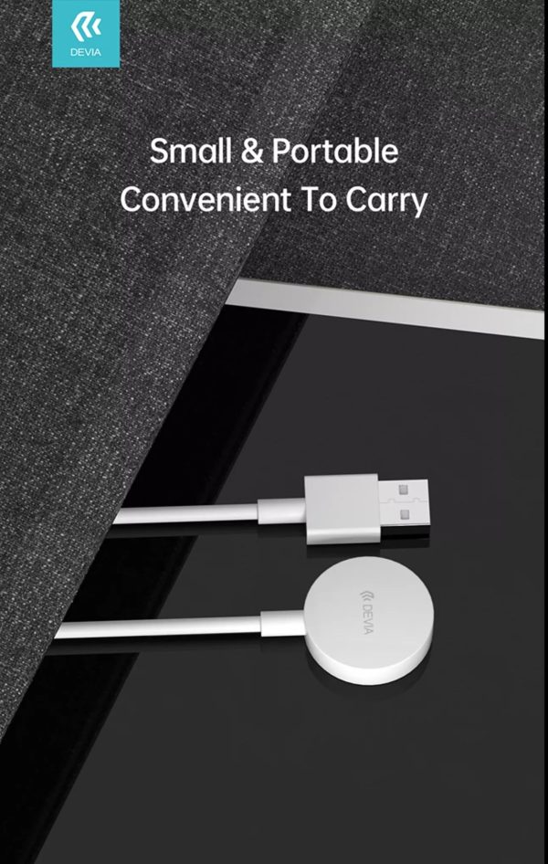 Devia - 1m (1A) USB to Magnetic Cable for Apple Watch - White - Image 6