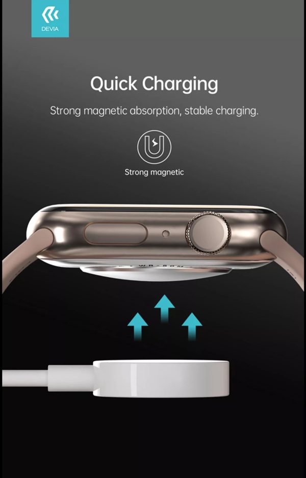Devia - 1m (1A) USB to Magnetic Cable for Apple Watch - White - Image 7