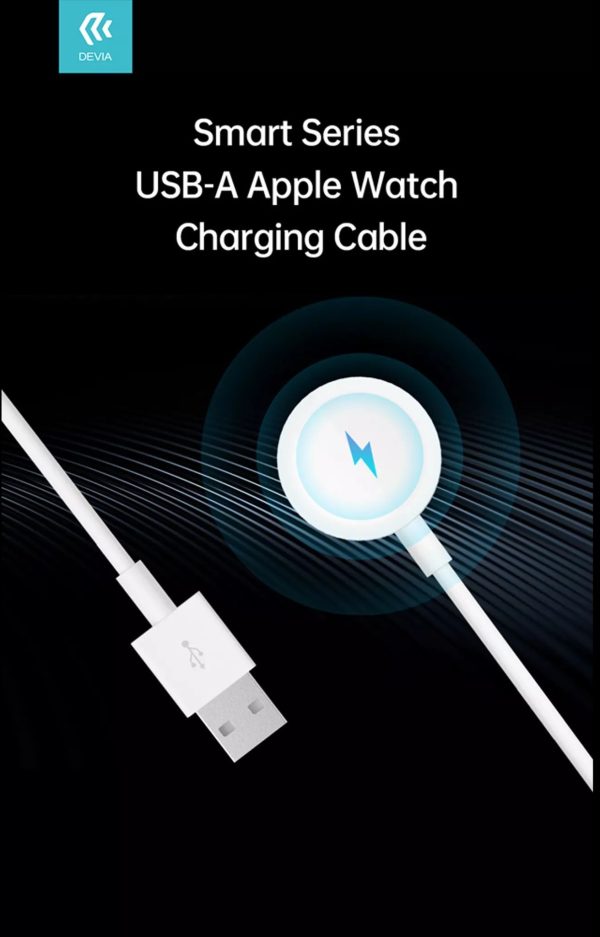 Devia - 1m (1A) USB to Magnetic Cable for Apple Watch - White - Image 8