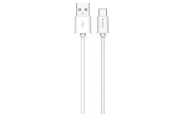 Devia 1m (2.1A) USB to USB-C Cable - White - Image 2