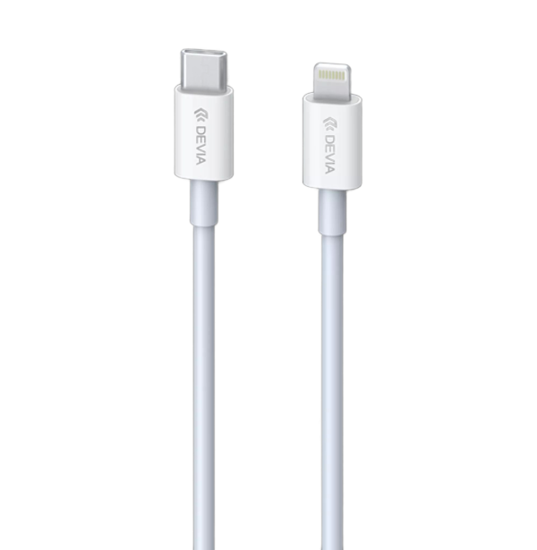 Devia - 1m (20W) Power Delivery - USB-C to Non-MFI Lightning Cable - White - Image 3