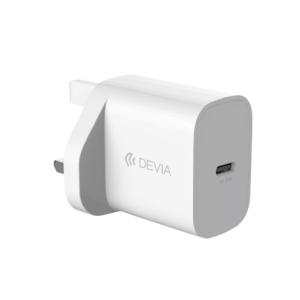 Devia - 20W USB-C Power Delivery 3-Pin UK Charging Plug - White