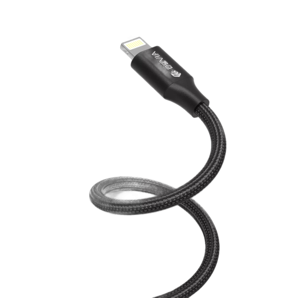 Devia - 2m (2.1A) Mesh Armour USB to Non-MFi Lightning Cable - Black - Image 11