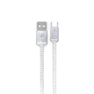 Devia 2m (2.1A) Mesh Armour USB to USB-C Cable - Black