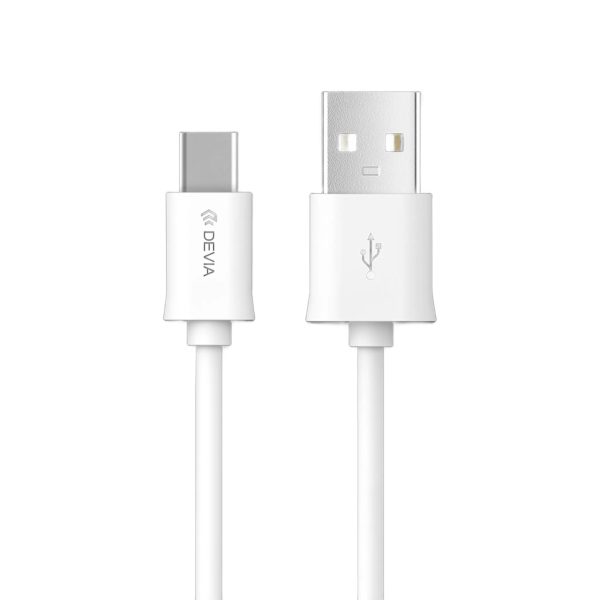 Devia 2m (2.1A) USB to USB-C Cable - White
