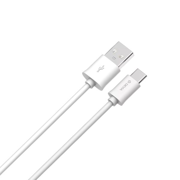 Devia 2m (2.1A) USB to USB-C Cable - White - Image 2