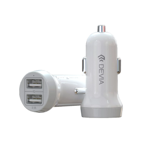 Devia - 3.1A Dual USB Port Car Adapter - White