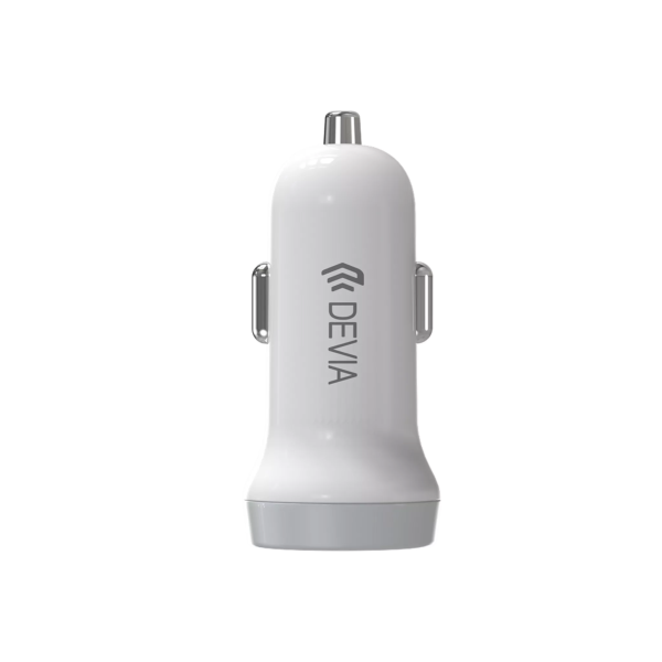 Devia - 3.1A Dual USB Port Car Adapter - White - Image 6