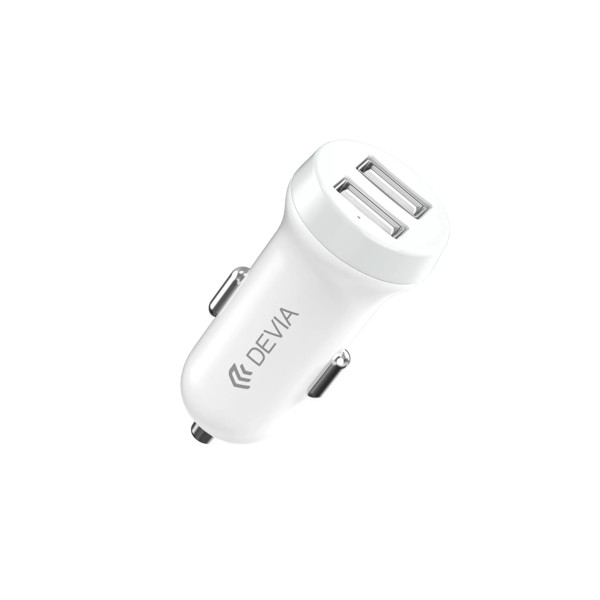 Devia - 3.1A Dual USB Port Car Adapter - White - Image 8