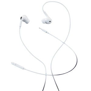 Devia - 3.5mm In Earphones with Microphone & Volume Control - White