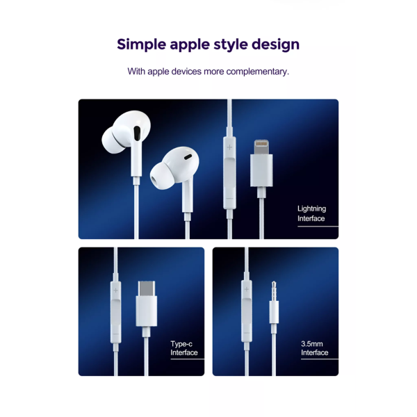 Devia - 3.5mm In Earphones with Microphone & Volume Control - White - Image 5