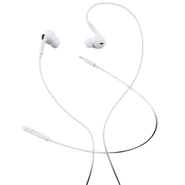 Devia - 3.5mm In Earphones with Microphone & Volume Control - White