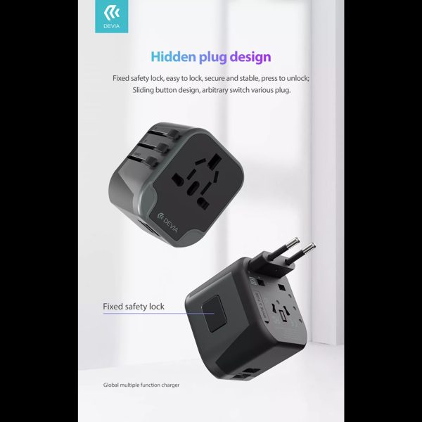 Devia - Global Multiple Function Travel Adapter - Black - Image 12