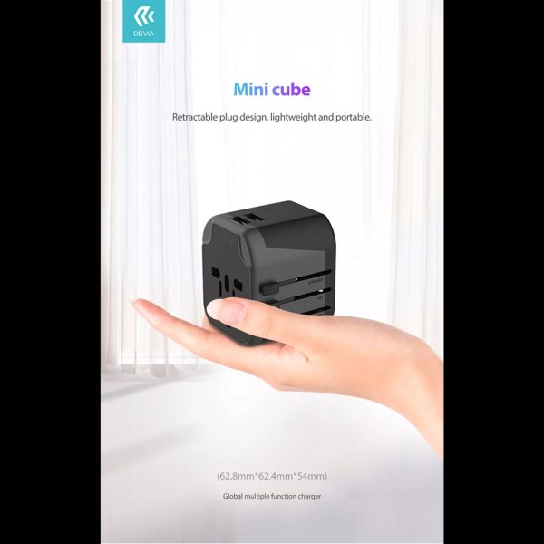 Devia - Global Multiple Function Travel Adapter - Black - Image 4