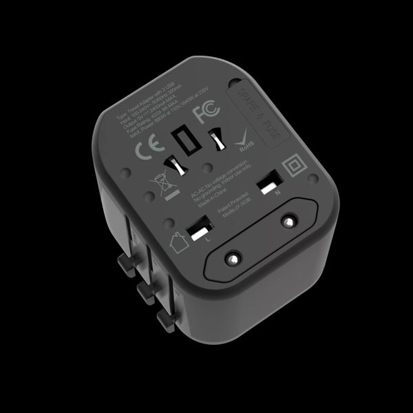 Devia - Global Multiple Function Travel Adapter - Black - Image 6