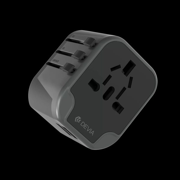 Devia - Global Multiple Function Travel Adapter - Black - Image 9