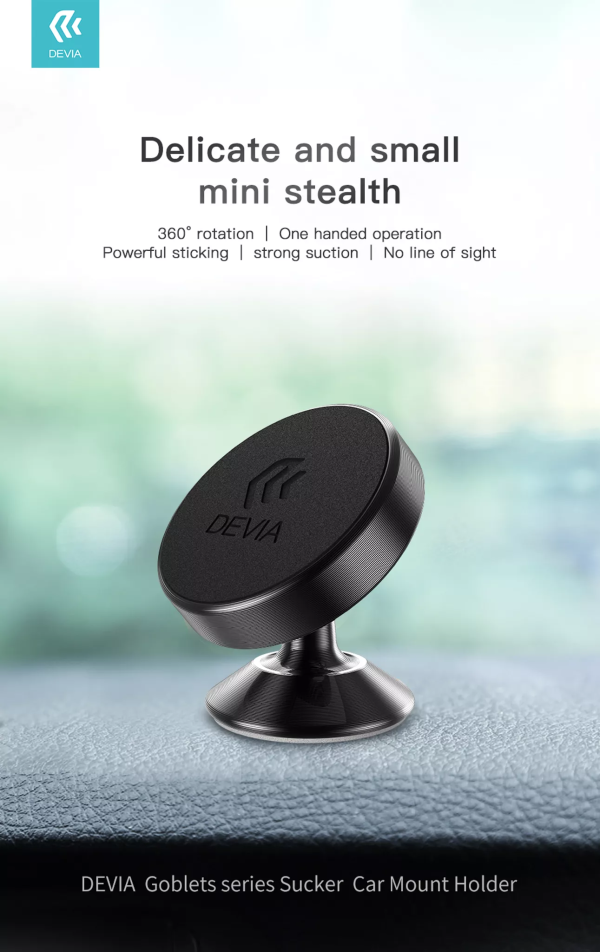 Devia - Magnetic Plate Dashboard Car Holder - Black - Image 3