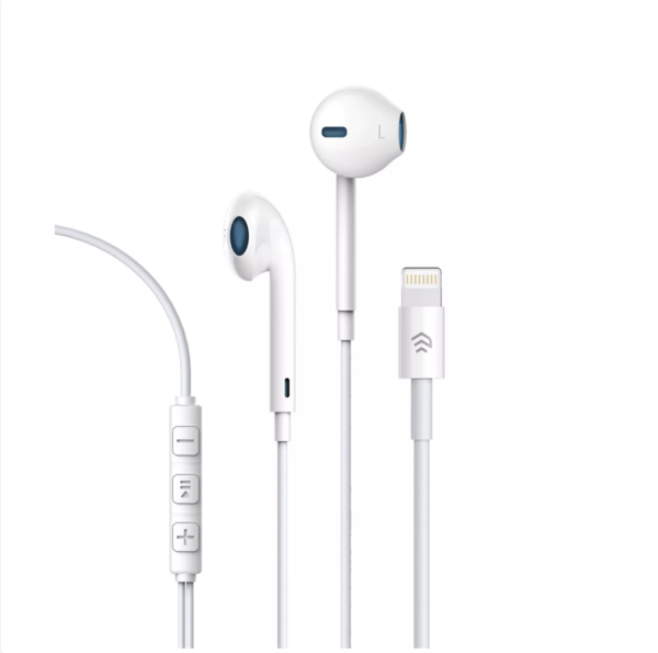 Devia - Non-MFI Lightning Bluetooth Earphones with Microphone & Volume Control - White - Image 5