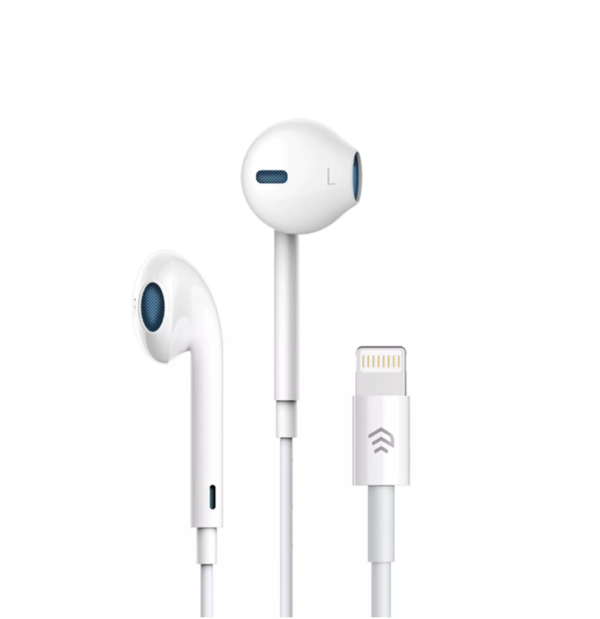 Devia - Non-MFI Lightning Bluetooth Earphones with Microphone & Volume Control - White - Image 4