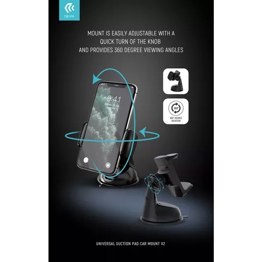 Devia - sturdy universal car mount holder - black - image 6