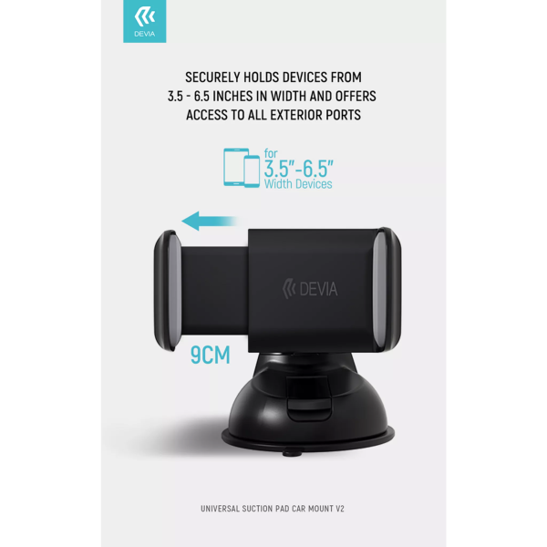 Devia - Sturdy Universal Car Mount Holder - Black - Image 2
