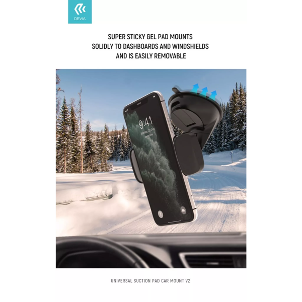 Devia - Sturdy Universal Car Mount Holder - Black - Image 5