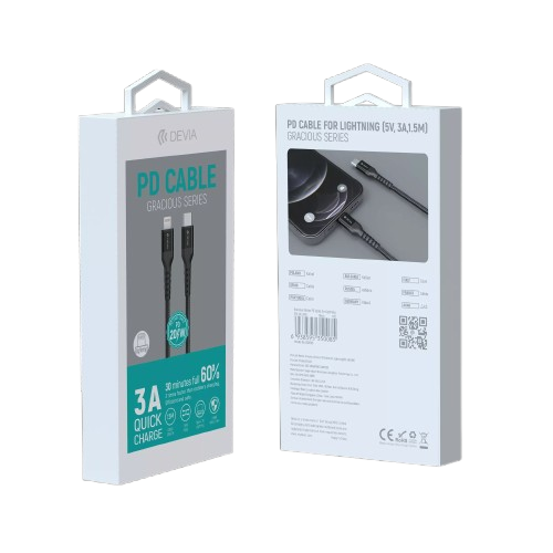 Devia - 1m (2.4A) Mesh Armour USB to Non-MFi Lightning Cable - Black - Image 6