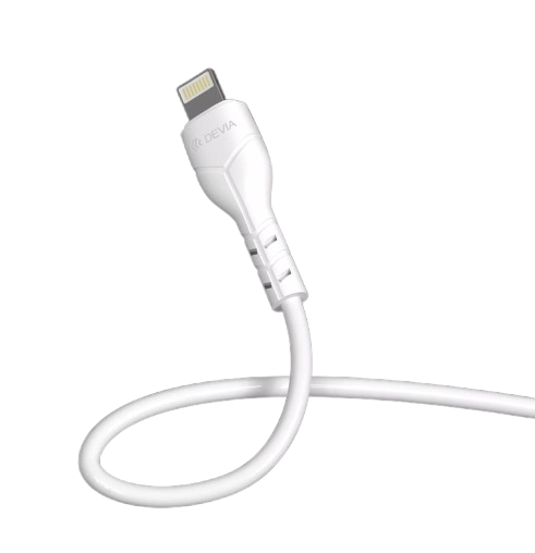 Devia - 2.4A Dual USB Plug & 1m Non-MFI Lightning Cable - White - Image 3