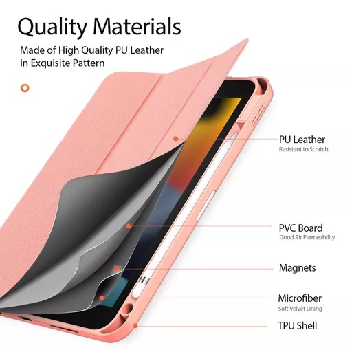 Dux ducis - domo tablet case for ipad 10. 9 (2022) - pink - image 2