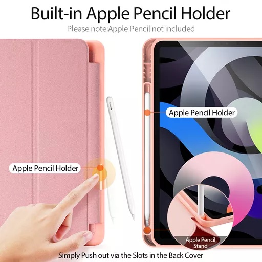 Dux ducis - domo tablet case for ipad air (2020/2021/2022/2024) (10. 9 & 11) - pink - image 11