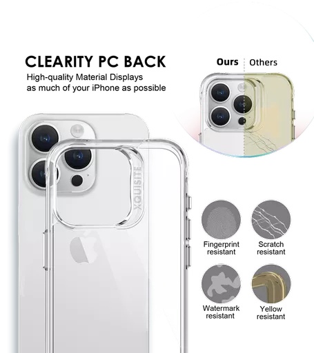 Phone case - proair for iphone 15 pro - clear - image 2