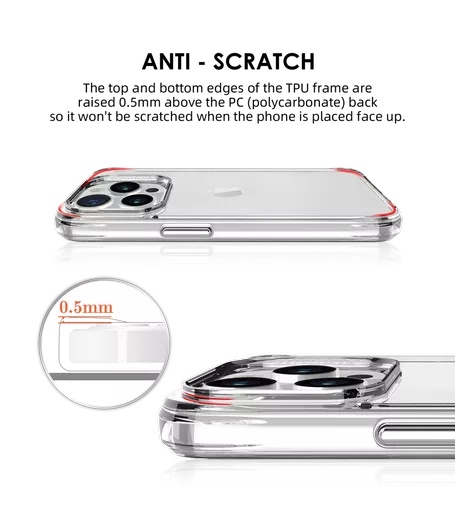 Phone case - proair for iphone 15 pro - clear - image 3