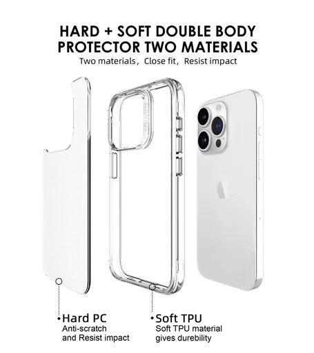 Phone case - proair for iphone 15 pro - clear - image 6