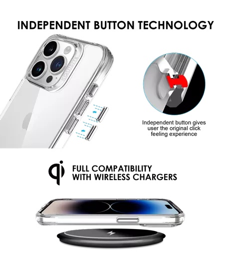 Phone case - proair for iphone 15 pro - clear - image 7