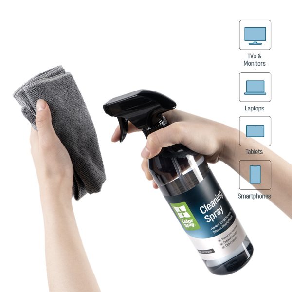ColorWay Large Electronics Kit - Cleaning Liquid, Microfibre Cloth, Glass Cloth - Image 2