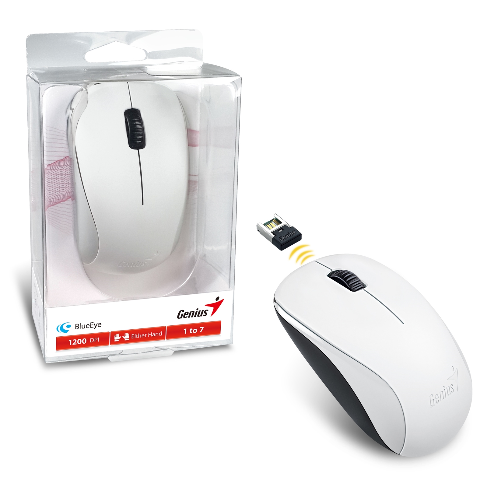 Genius nx-7000 wireless mouse - elegant white