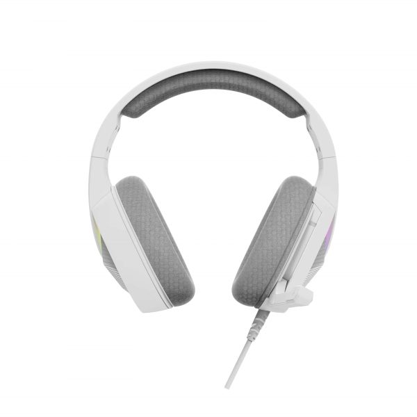 Marvo Scorpion H8618 Tactic 40 USB 2.0 Wired Gaming RGB Headset (White) - Image 6