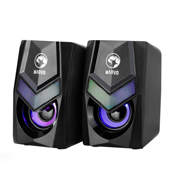 Marvo Scorpion SG-118 Havoc 10 -- USB Powered Stereo RGB 6W Gaming Speakers -- Black - Image 3
