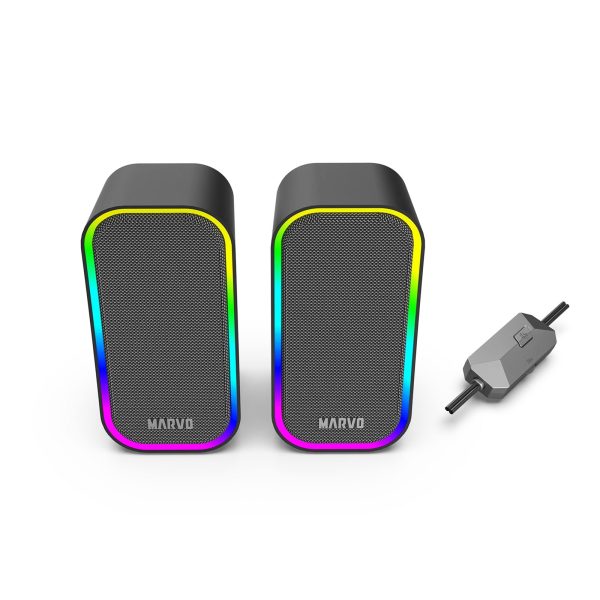 Marvo Scorpion SG-285 Havoc 20 USB Powered Stereo RGB 6W Gaming Speakers - Image 5