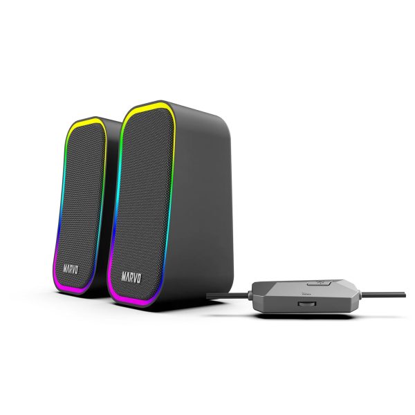 Marvo Scorpion SG-285 Havoc 20 USB Powered Stereo RGB 6W Gaming Speakers - Image 4